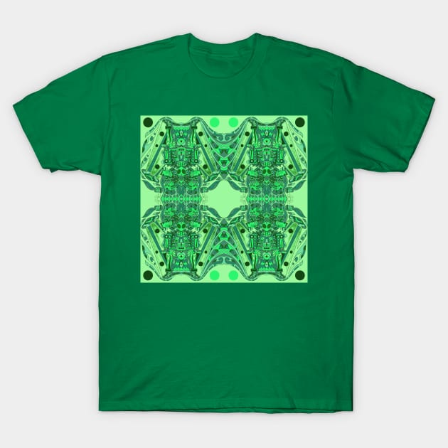 alien mirror warship mayan ecopop pattern T-Shirt by jorge_lebeau